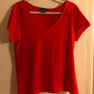 Red V-Neck T-Shirt